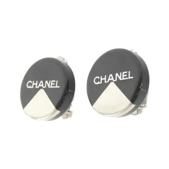 CHANEL Black Earrings